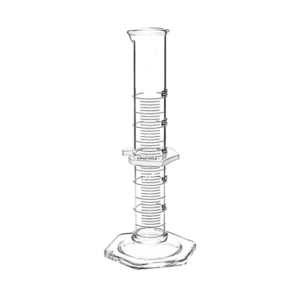 Plastic Protective Collar Compatible with Various Capacities of Cylinder Graduated Single Metric Scale with Pour Out