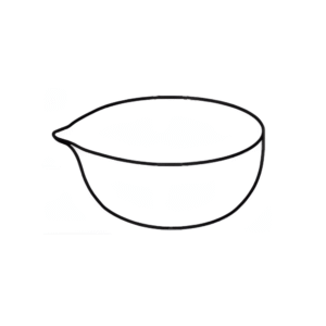 Dishes, Evaporating, Flat Bottom, with Pour Out