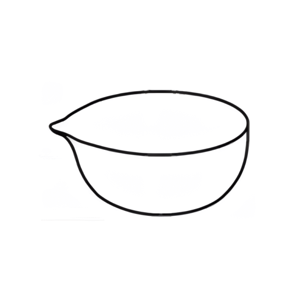 Dishes, Evaporating, Flat Bottom, with Pour Out