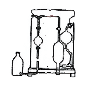 Assembly of Apparatus for Determination of Oxygen as per I.S. Specification & Fitted on Wooden Stand.