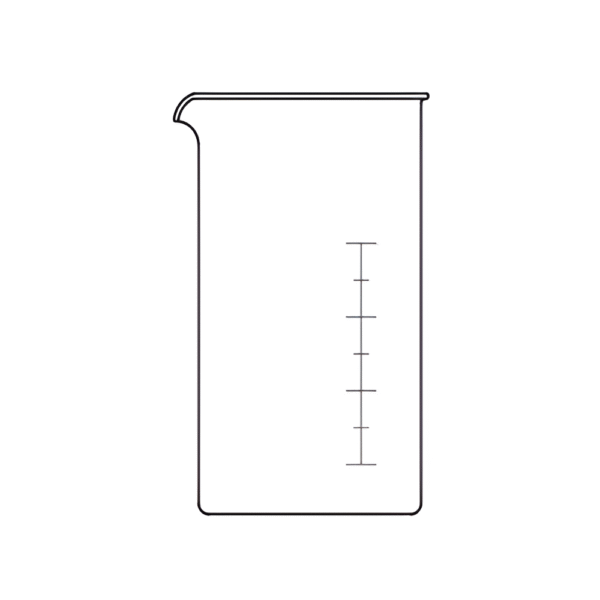 Beaker Tall Form with Spout Graduated