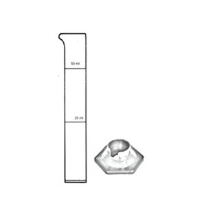 Cylinders Color Comparison Nessler, Flat Bottom with plastic stand