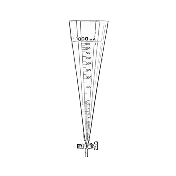 Cone Sedimentation Imhoff with Glass Stopcock & PTFE Stopcock