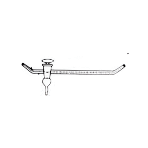 Stopcock “L” Shaped Long Glass Tube Twin Bore Stopper