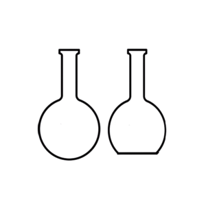 Flask Boiling Round /Flat Bottom with Rim, Plain