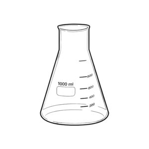 Flask Conical Erlenmeyer Wide Mouth, Graduated