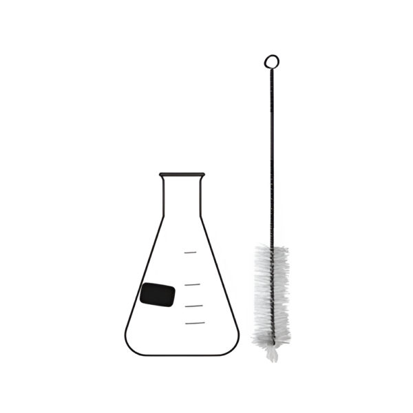 Cleaning Brush Compatible with Various Capacities of Flask Conical Erlenmeyer Narrow Mouth