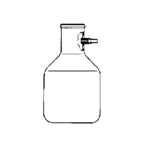 Flask Filtration Bottle Shape with Glass Hose Connection