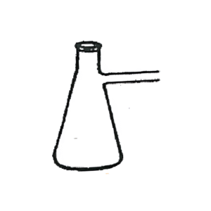 Nephelo Culture Flask, Capacity 500ml. Approx Capacity 50ml. To Base to Side arm of Length 130mm. X 12 mm