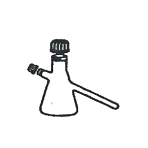 Nephelo Culture Flask, Size 250ml. Screw Cap with Screw Cap Clean Out and Depressed Side Arm 130mm. X 12mm. Approx Vap.150ml. Up to Side Arm