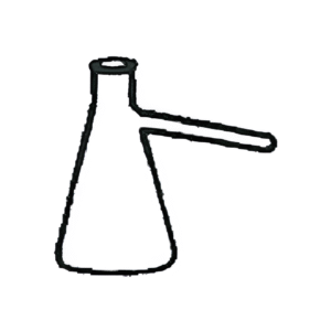 Nephelo Culture Flask, Size 500ml. With Depressed High Mounted Side Arm 130mm x 12mm. Approx Cap. 350 ml. To Base Arm