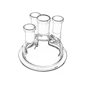 Flask, Lid for Reaction (Wide Mouth), Flat Flange & Interchangeable Joint