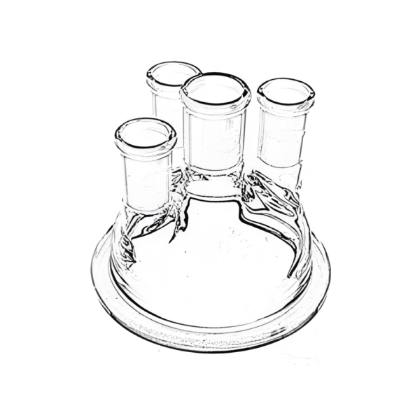 Flask, Lid for Reaction (Wide Mouth), Flat Flange & Interchangeable Joint