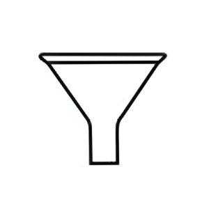 Funnel Short Stem for Powder, Plain
