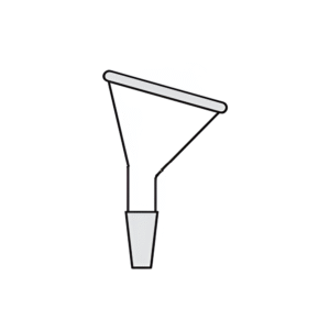 Funnel Short Stem for Powder, Angled Offset with Interchangeable Joint