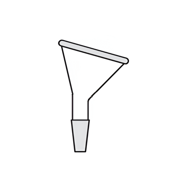 Funnel Short Stem for Powder, Angled Offset with Interchangeable Joint