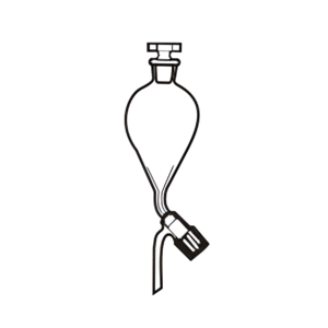 Funnel Separating Globe Shape with Interchangeable Stopper & Teflon Rotaflow, Transparent & Amber Color