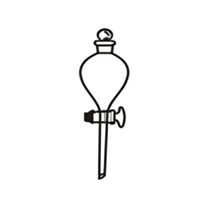 Funnel Separating Globe Shape with Interchangeable Stopper & Glass Stopcock, Transparent & Amber Color