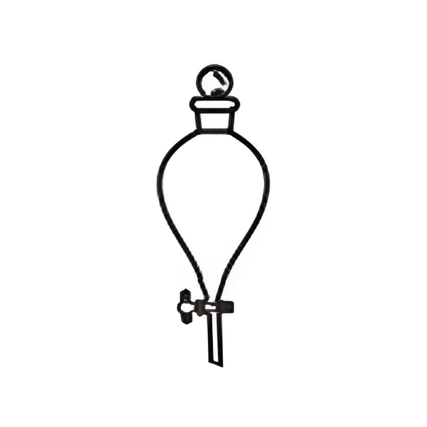 Funnel Separating Globe Shape with Interchangeable Stopper & PTFE Stopcock (Plug), Transparent & Amber Color