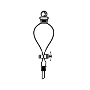 Funnel Separating Globe Shape with Joint, PTFE Stopcock (Plug) & Interchangeable Stopper, Transparent & Amber Color