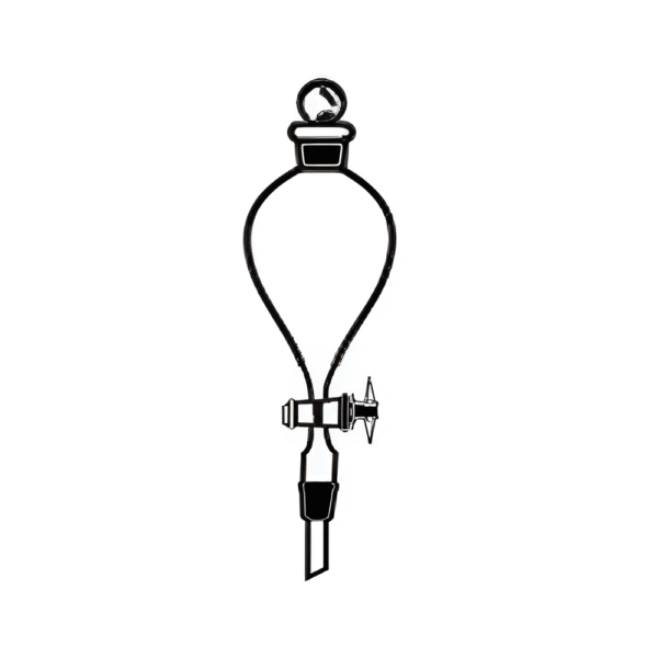 Funnel Separating Globe Shape with Joint, PTFE Stopcock (Plug) & Interchangeable Stopper, Transparent & Amber Color