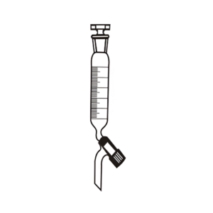 Funnel Dropping, Cylindrical with Teflon Rotaflow, Interchangeable Stopper & Graduation, Transparent & Amber Color