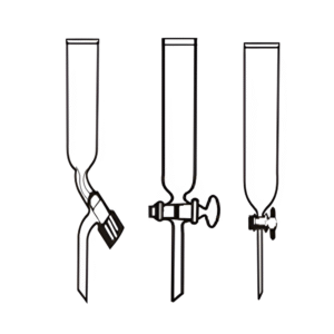Funnel Dropping, Cylindrical Open Top with Teflon Rotaflow & Glass Stopcock & PTFE Stopcock