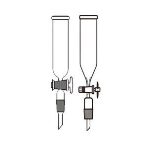 Funnel Dropping, Open Top, Cylindrical with Glass Stopcock, PTFE Stopcock & Joint