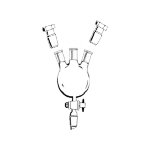 Funnel Separating, Three Neck Flask Type with Joint, PTFE Stopcock & Interchangeable Stopper, Transparent & Amber Color