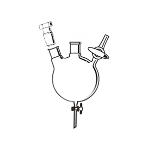 Funnel Separating, Two Neck Schlenk Flask Type, Heavy Wall with PTFE Stopcock & Interchangeable Stopper, Transparent & Amber Color