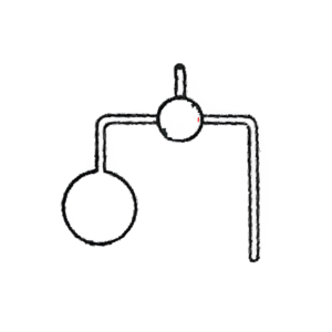 Jolly Air Bulb with Interchangeable Joints, Flat Bottom
