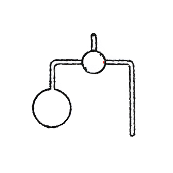 Jolly Air Bulb with Interchangeable Joints, Flat Bottom