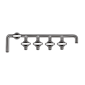 Spare Manifold for Four Tests (Orsat Bridge)