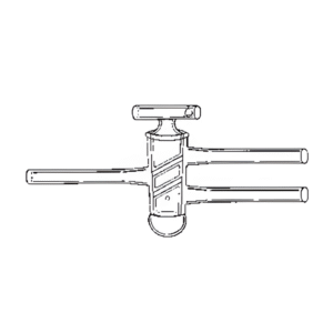 Stopcock High Vacuum, Oblique Bore Vacuum Cup Hollow Plug