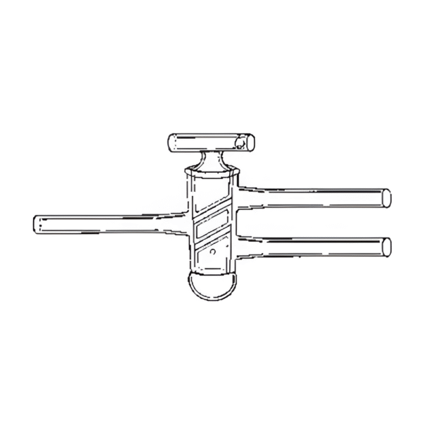 Stopcock High Vacuum, Oblique Bore Vacuum Cup Hollow Plug