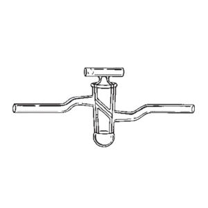 Stopcock High Vacuum, Oblique Bore Vacuum Cup Hollow Plug