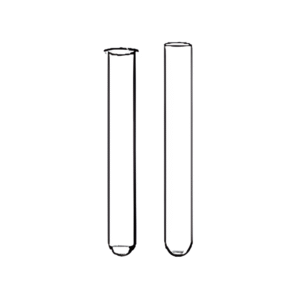 Test Tube with Rim & without Rim, Transparent & Amber Color