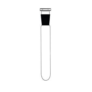 Test Tube with Stopper, Plain. Transparent & Amber Color