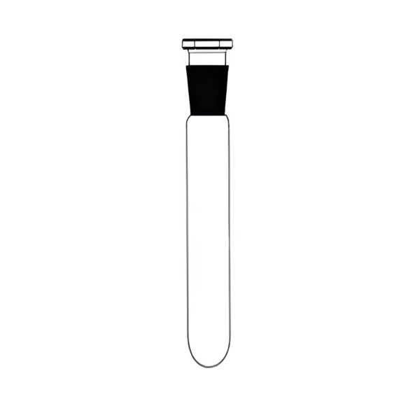 Test Tube with Stopper, Plain. Transparent & Amber Color