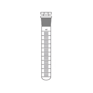 Test Tube with Stopper, Graduated. Transparent & Amber Color