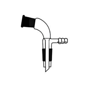 Adapter, Receiver Bend with Vacuum Connection