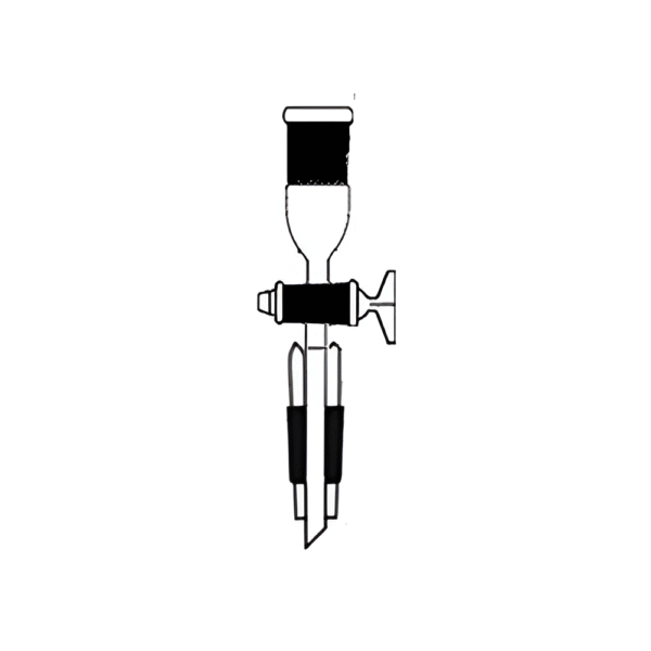 Adapter, Vacuum Flow-Control with PTFE Stopcock & Two Joints