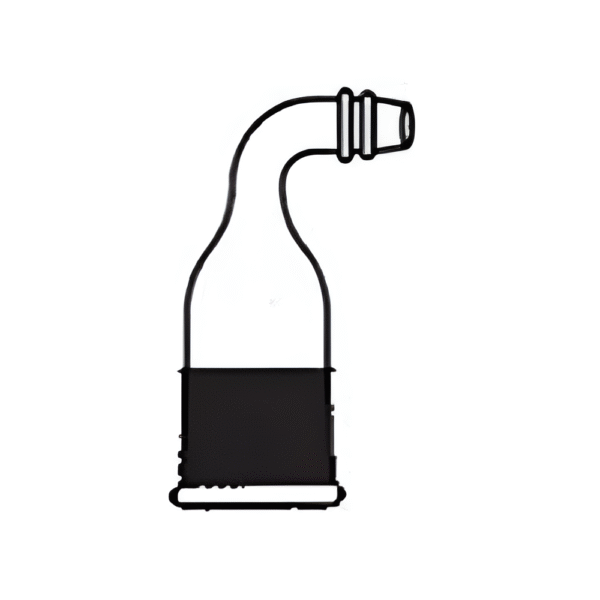Adapters, Socket to Rubber Tubing Right Angle Connection Plain