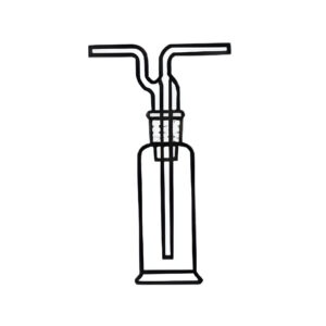 Bottle Drecshel's Gas Wash Interchangeable Fitting