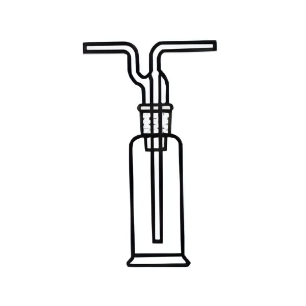 Bottle Drecshel's Gas Wash Interchangeable Fitting