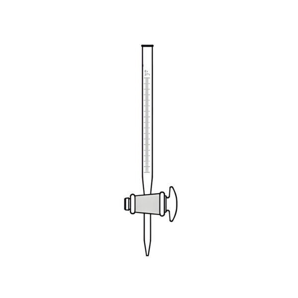 Burette with Straight Bore Glass Stop Cock, Accuracy as Per Class “B”