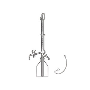 Burette Automatic Zero Mounted on Reservoir with Glass Stopcock, Complete with Rubber Pump, Accuracy as Per Class “B”.