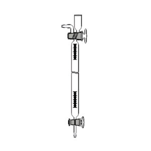 Burette Bunte Gas, with Stopcock at Both Ends