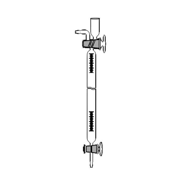 Burette Bunte Gas, with Stopcock at Both Ends