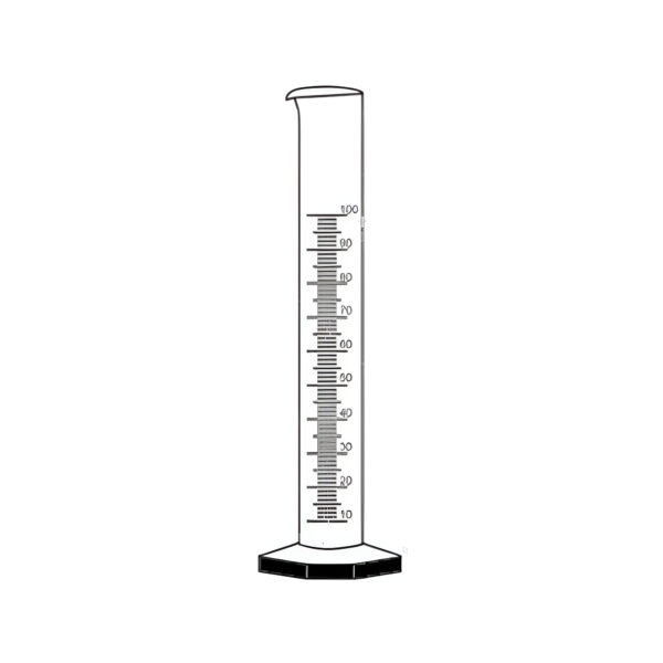 Cylinder Graduated Single Metric Scale with Pour Out. Accuracy as Per Class “B”